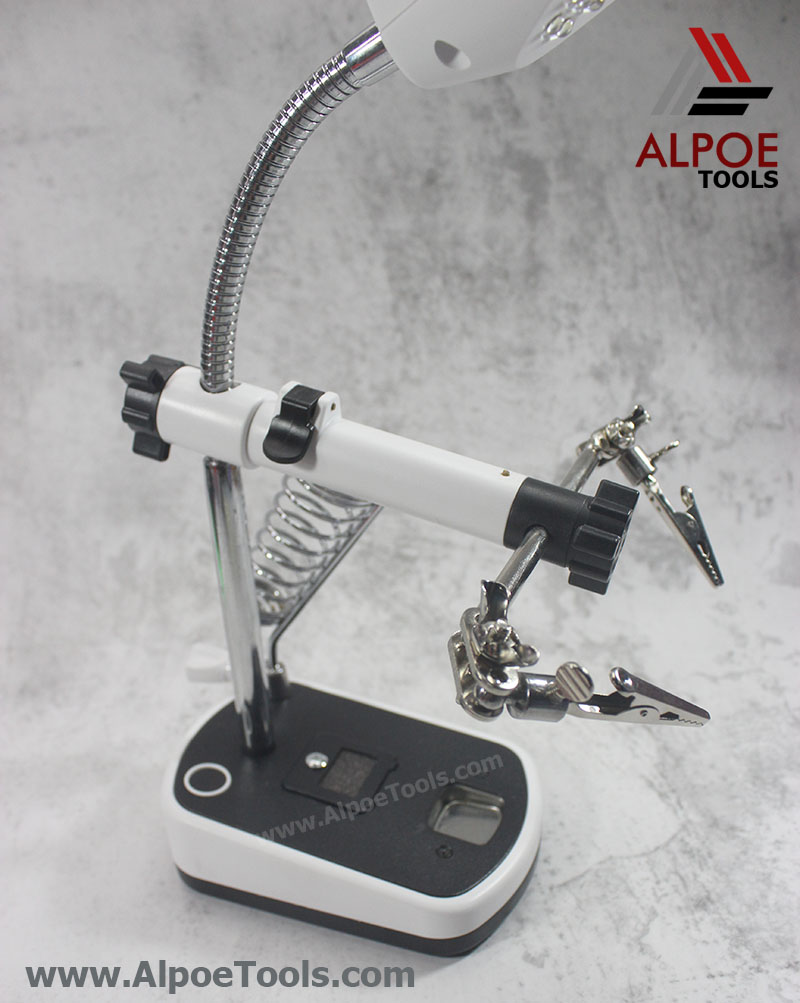 แว่นขยายตั้งโต๊ะ พร้อมตัวจับ รุ่น MG16090C