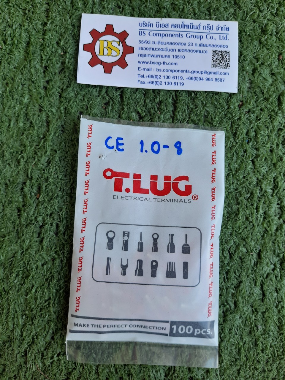 T.LUG : Cord End, CE1.0-8, 1.0mm2 (Red)