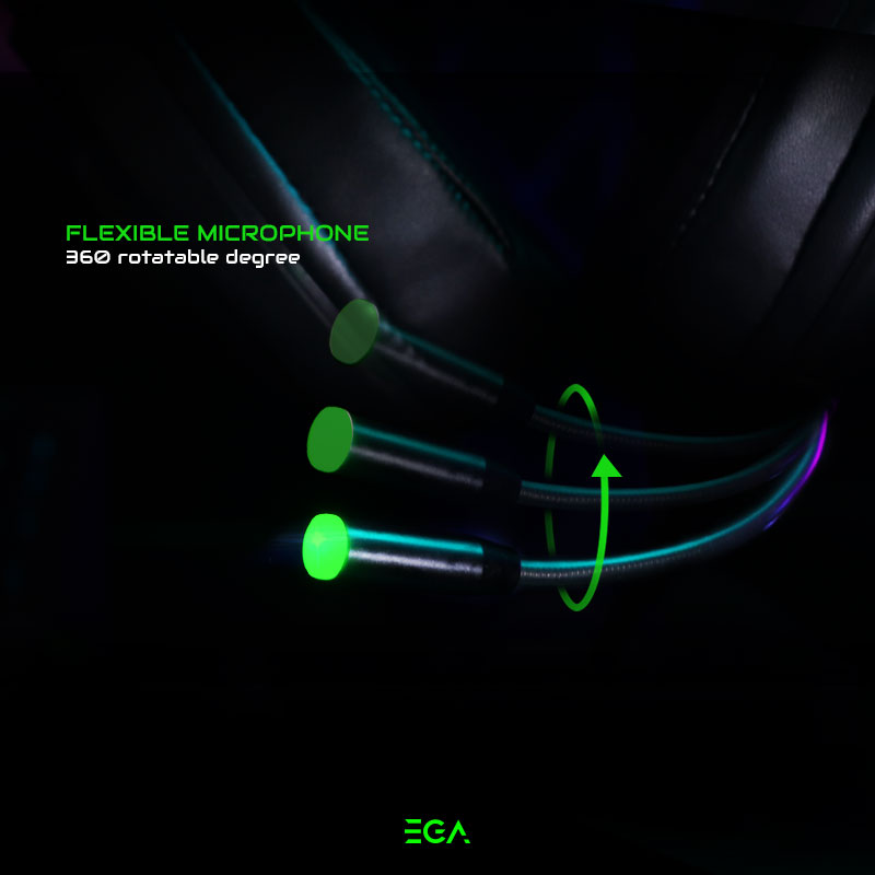 EGA TYPE H4 HEADPHONE + MIC USB มีไฟ SKU-01628