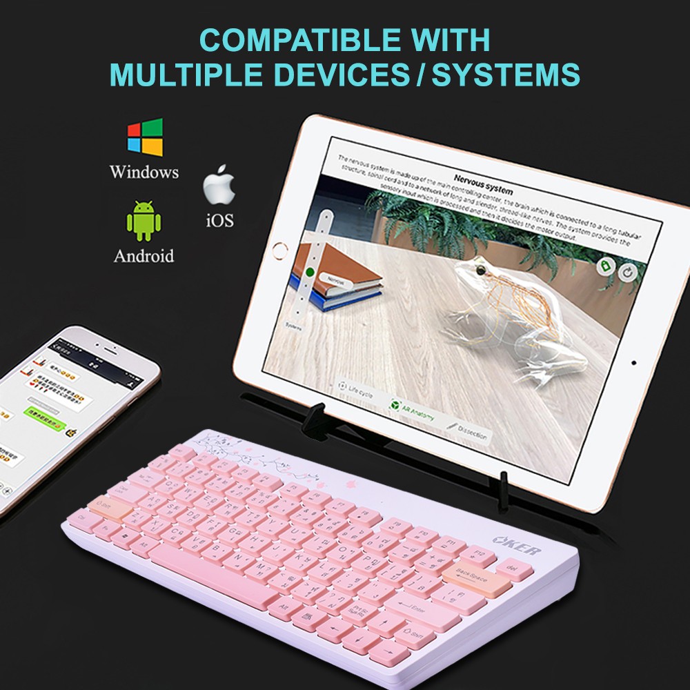OKER BK828 OKER BLUETOOTH WIRELESS MINI KEYBOARD BK828 KB-UB-OK-828XX