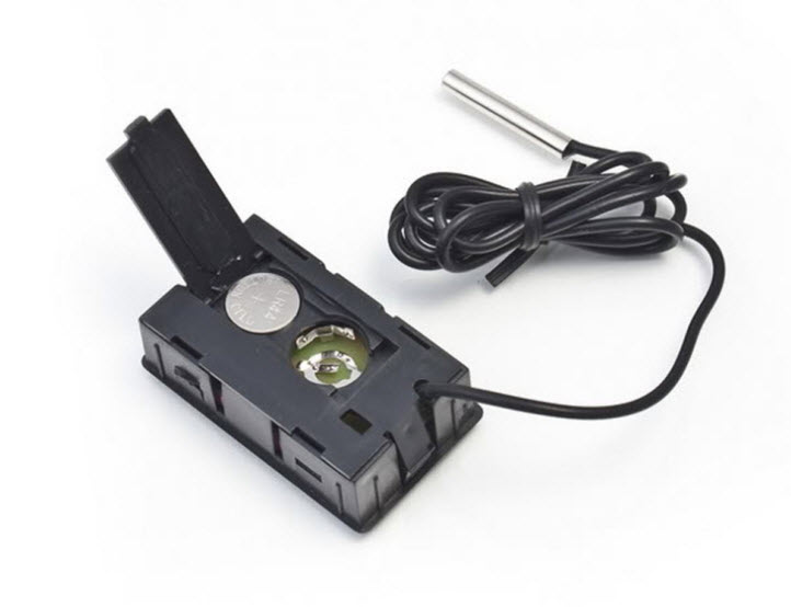 LCD Digital Thermometer -50~110 degree ( 1m 10 sec) วัดความชื้น และอุณหภูมิ ความดันบรรยากาศ (สี่ดำ)