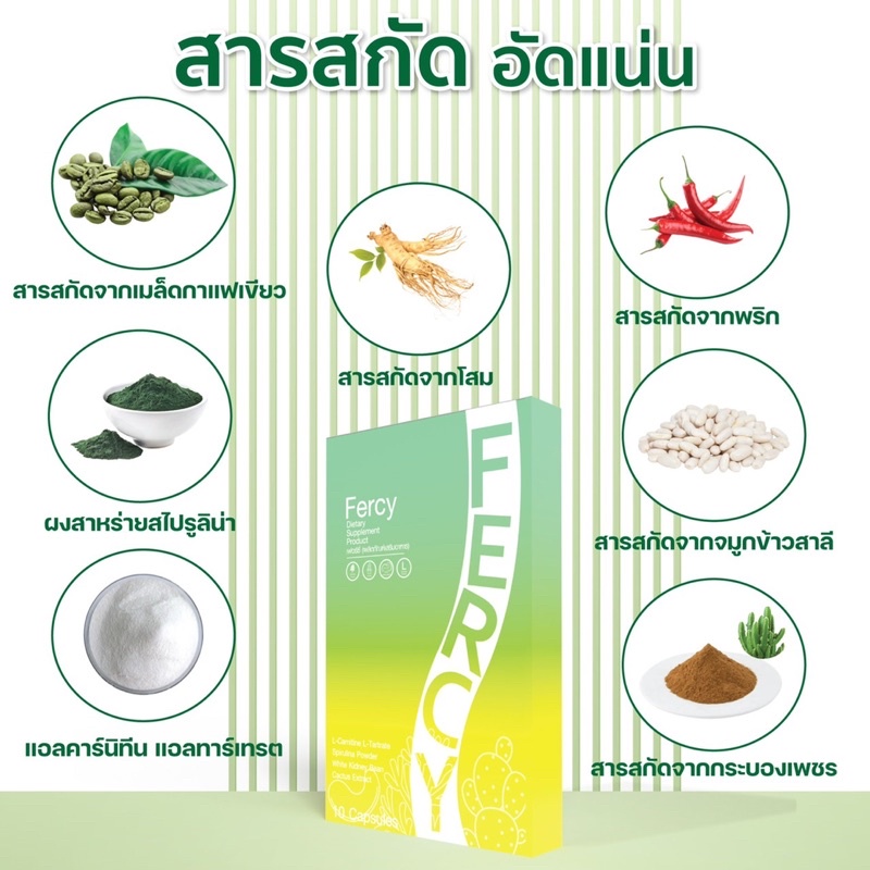 Fercy เฟอซี่ 10 แคปซูล เฟอร์ซี่ วิตามินลดน้ำหนัก