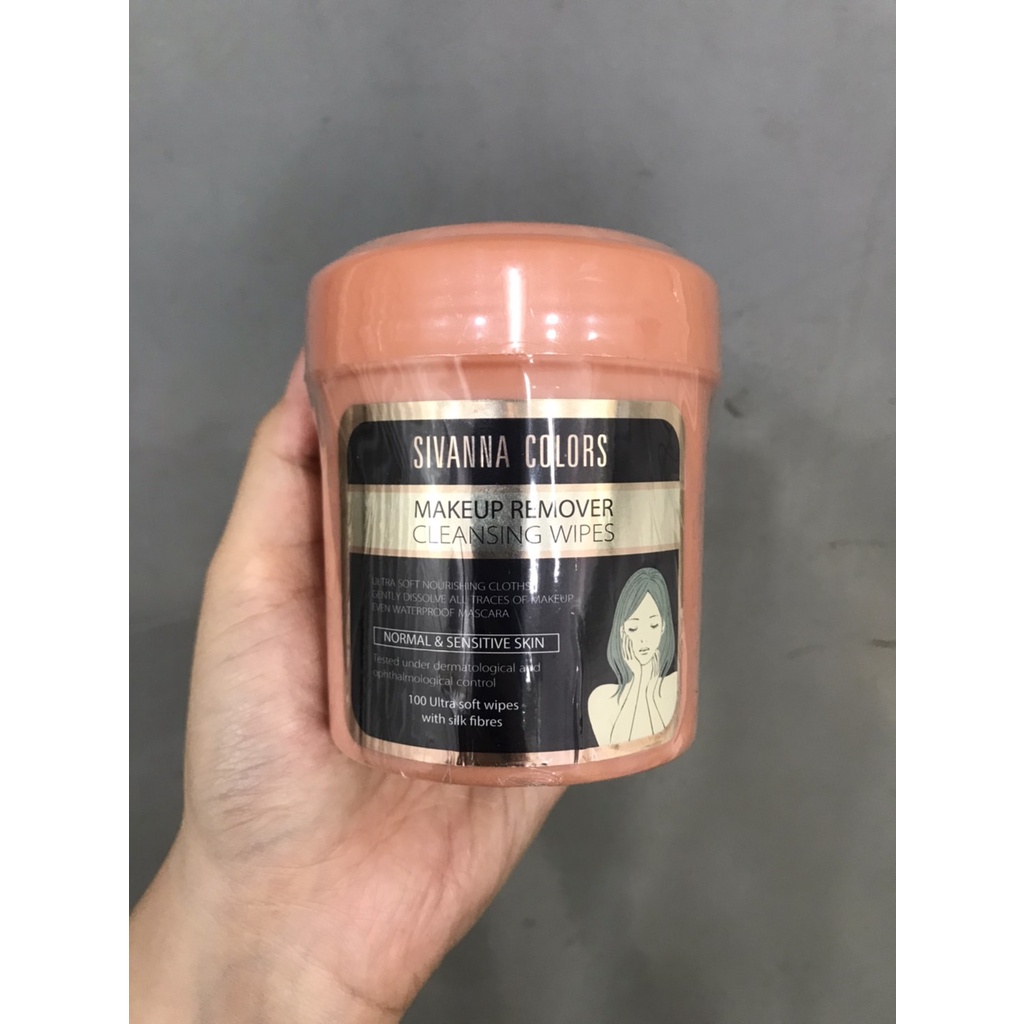 Sivanna MakeUp Remover CLEANSING WIPE 100แผ่น HF778 สิวันนา ทิชชู่เปียก แผ่นเช็ดเครื่องสําอาง ทิชชู่เปียกเช็ดหน้า