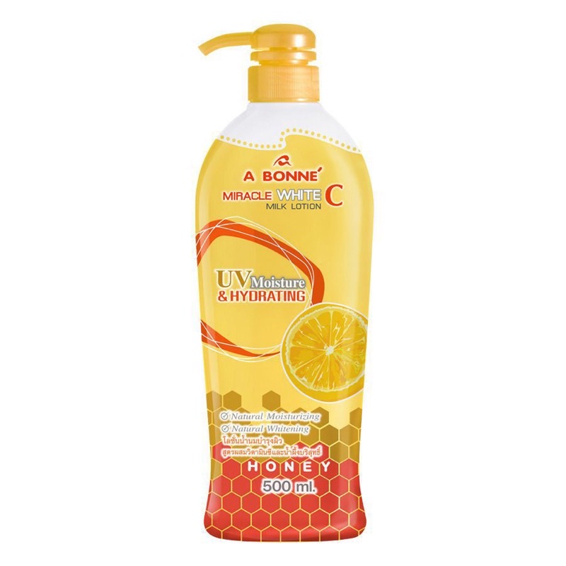 A Bonne Miracle White C Milk Lotion UV Moisture & Hydrating 500 ml โลชั่นนมผสมวิตามินซี