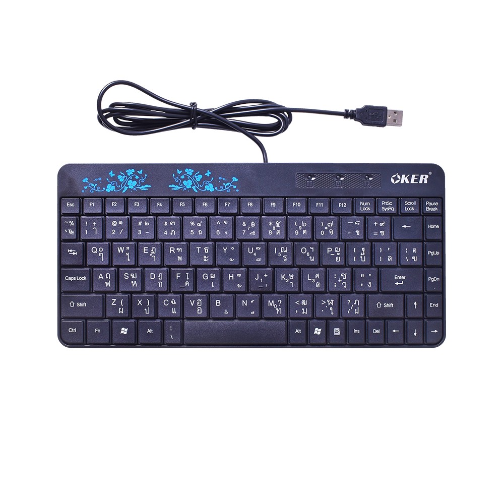 F8 MINI OKER KEYBOARD USB สีดำ KB-UB-OK-XF8BK