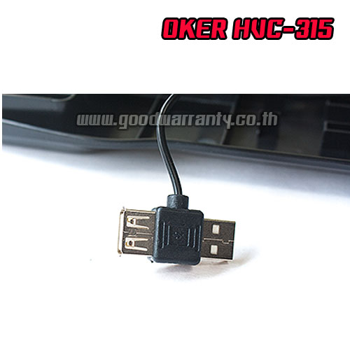 OKER HVC-315 OKER 2 Big FAN NOTEBOOK มีไฟ HVC315 FA-OK-NB-VC315
