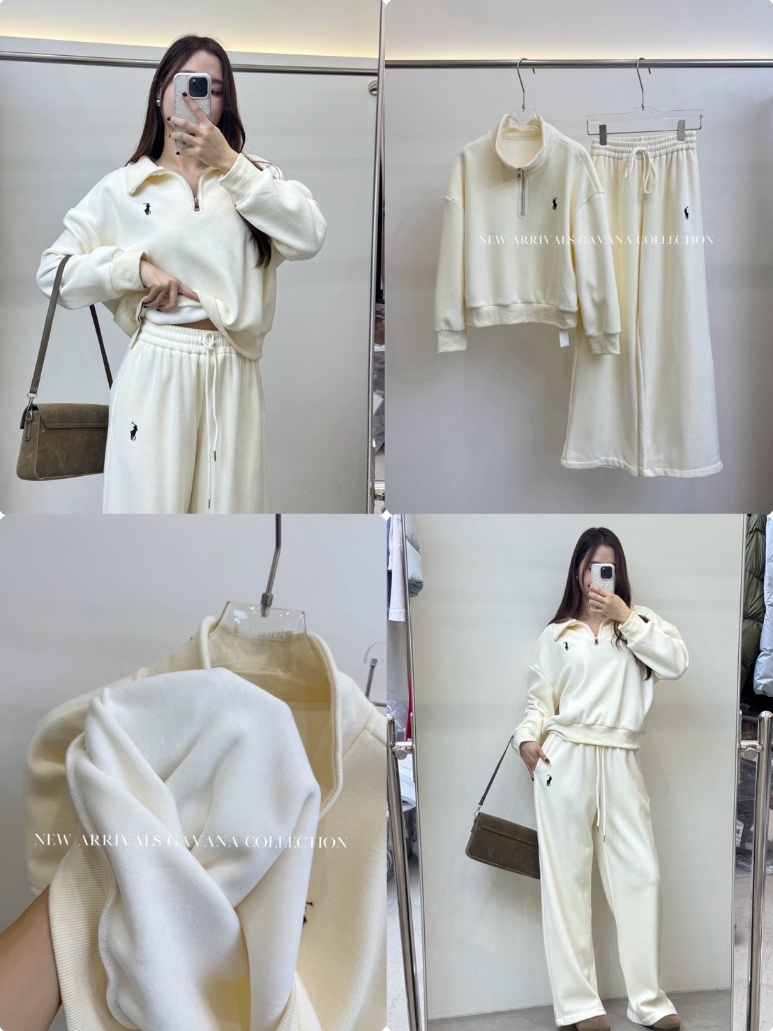 Set 2 pcs เสื้อแขนยาวคอปีน+กางเกงขายาว ✔ เสื้อแขนยาวคอปีนปักสายช่วงอก ✔ กางเกงขายาวทรงขากระบอก เอวยางยืด มีกระเป๋าล้วงข้าง ✔️ ใส่เป็น Airport look ได้เลยค่าาา ✈️