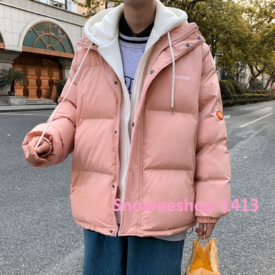 เสื้อขนเป็ดบุนวมมีถึงอก 55 นิ้ว เสื้อกันหนาวใส่ติดลบลุยหิมะทรงโอเวอร์ไซแต่งฮู้ดผ้าฝ้ายมาพร้อม 4 เฉดสีใส่ได้ทั้งผู้ชายและผู้หญิง
