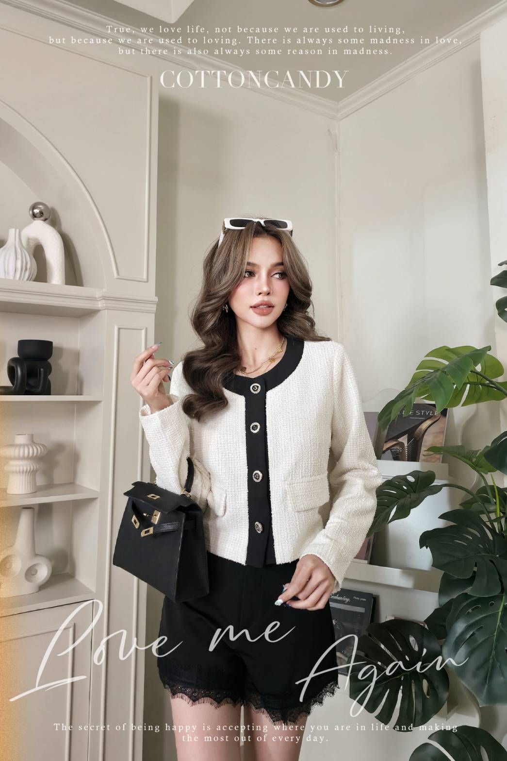 Tag#cottoncandy ผ้าทวรตยืดพรีเมี่ยมเท่านั้น เสื้อเบลเซอร์ผ้าทวีตนำเข้าล่าสุด