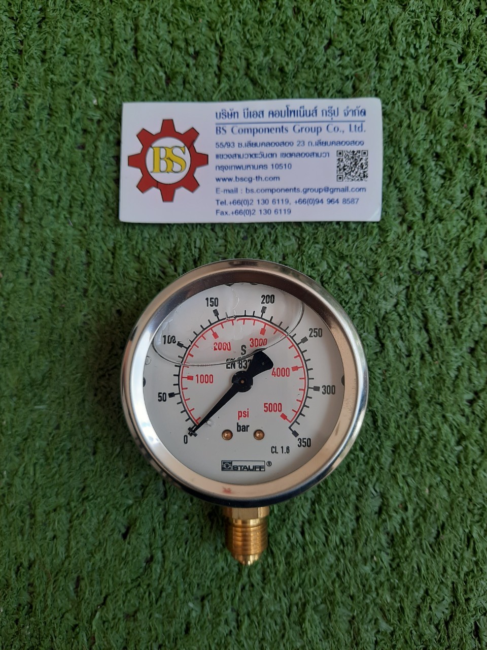 STAUFF : Pressure Gauge SPG-063-00350-01-S-B04 G1/4, 0…350bar, bar/PSI
