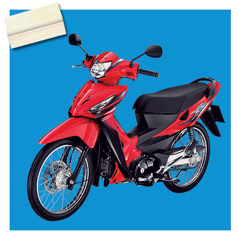 Sticker Honda Wave 125 X ปี 2007 รุ่น 2 ติดรถสี แดง (เคลือบเงา)สติ๊กเกอร์ติดรถมอไซค์ ฮอนด้า เวฟ