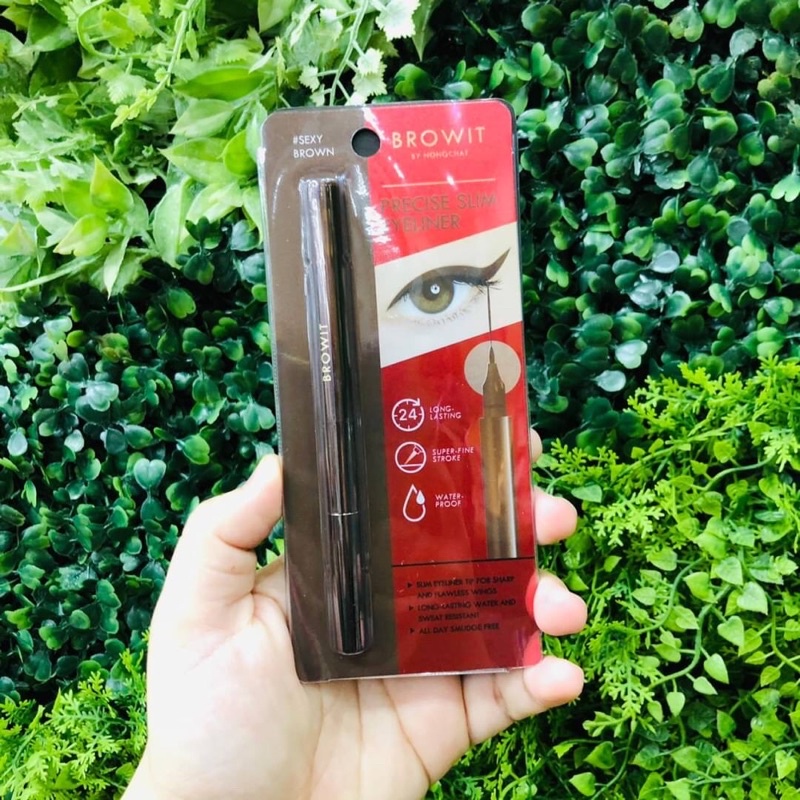 BROWIT PRECISE EYELINER 0.6ML อายไลเนอร์ สลิม หัวเรียวเล็ก พิเศษเพียง 0.05mm เขียนง่าย ติดทน กันน้ำ