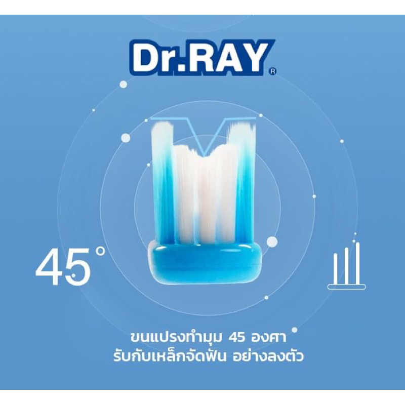 DR.RAY ORTHODONTIC Brush แปรงสีฟัน สำหรับ คนจัดฟัน