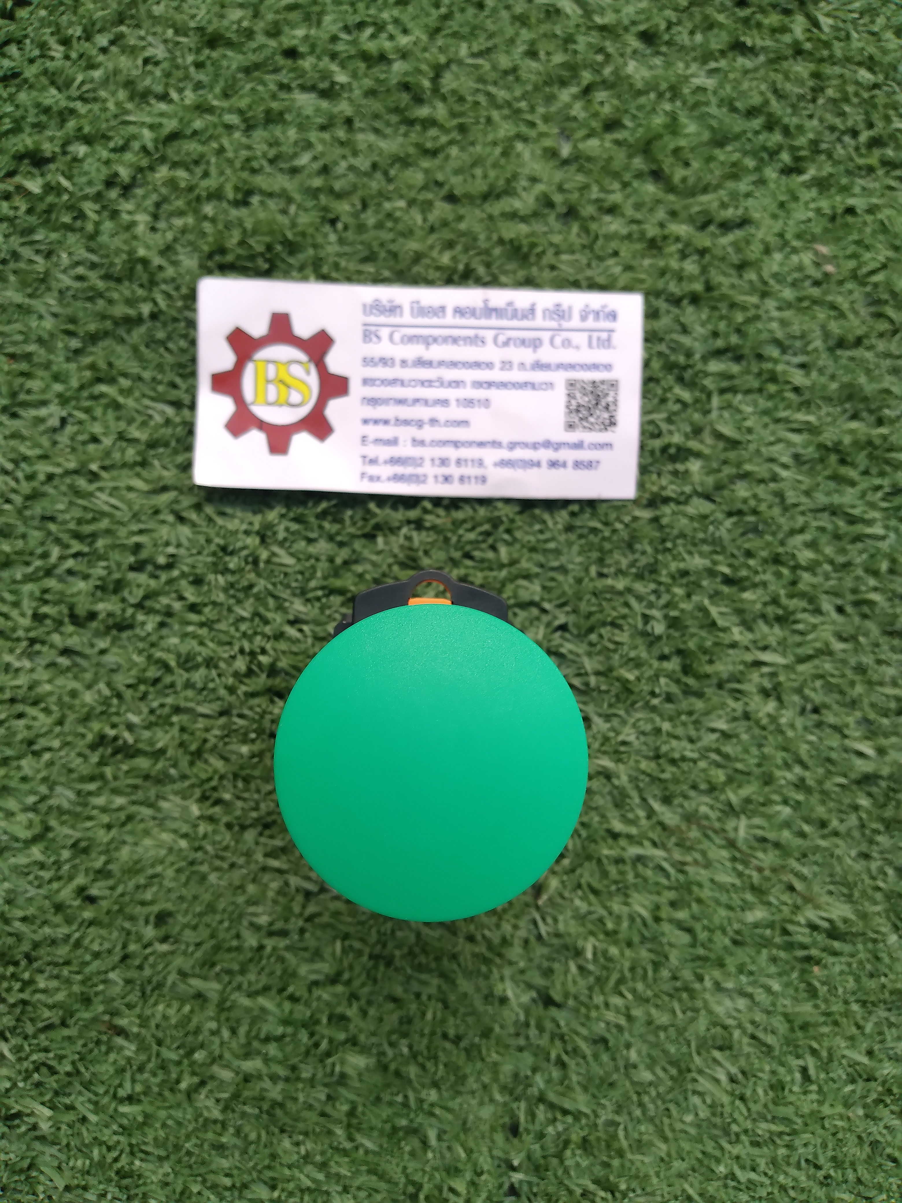 TEND : สวิตช์กดหัวเห็ด 25mm. 1NO+1NC สีเขียว