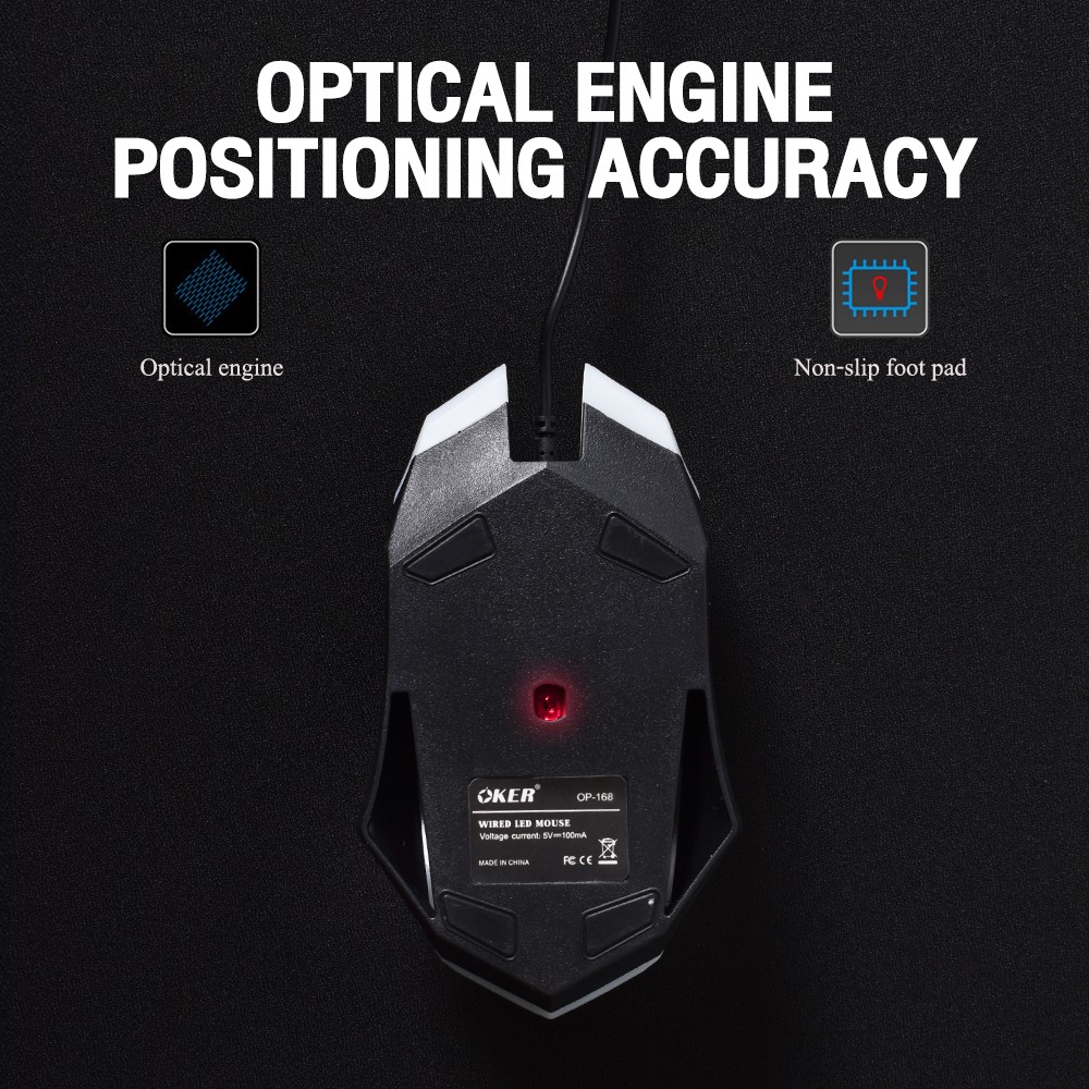OP-168 OKER MOUSE USB LED 2000DPI SKU-02942
