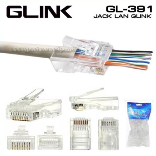 GLINK GL-391 CAT5e GLINK RJ45 100 หัว /PACK GL-387 SKU-01578