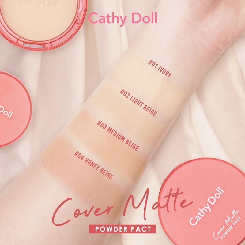 Cathy Doll Cover Matte Powder Pact SPF30 PA+++12g แป้งซ่อนผิว ปกปิดดีเยี่ยม