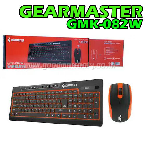 GMK082 GEARMASTER KEYBOARD+MOUSE ไร้สาย สีส้ม KB-KM-GM-082OR