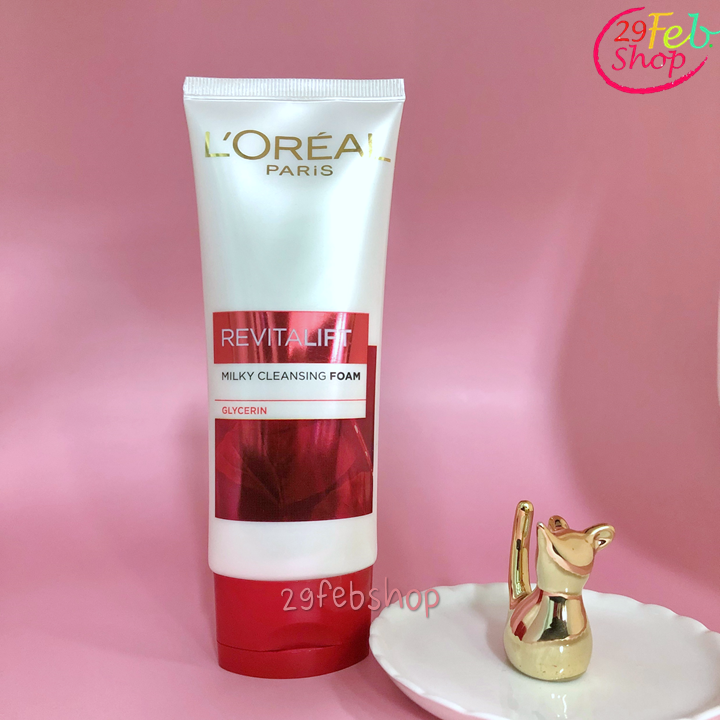 L’Oreal Revitalift Milky Cleansing Foam 100ml โฟมล้างหน้าสูตรมิลค์กี้ ลอรีอัล