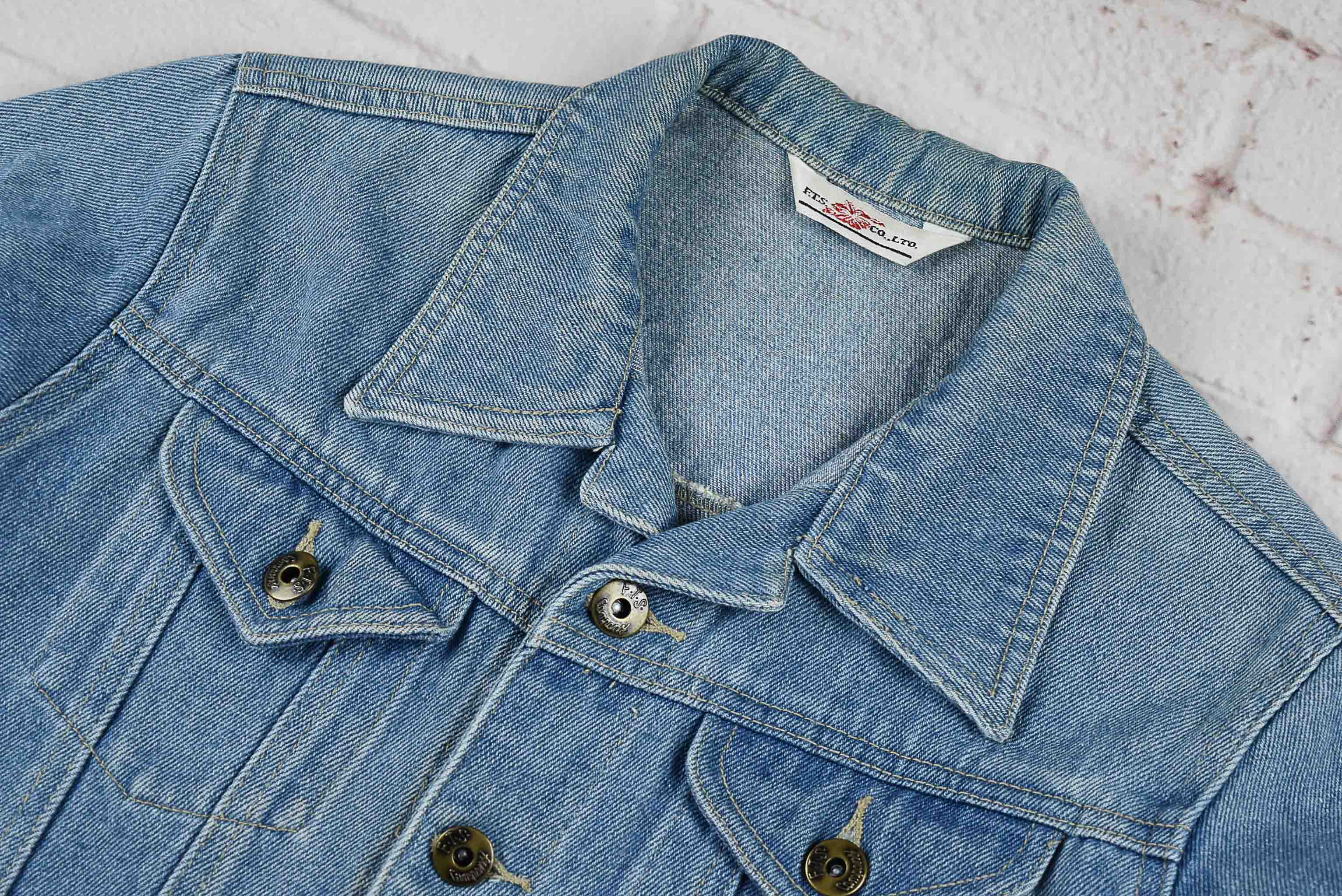 F.T.S. อกจริง 34 ไซส์ S เสื้อแจ็คเก็ตยีนส์ แขนยาว ผู้หญิง ทรงสวยใส่สบาย ใส่คลุมกันแดด