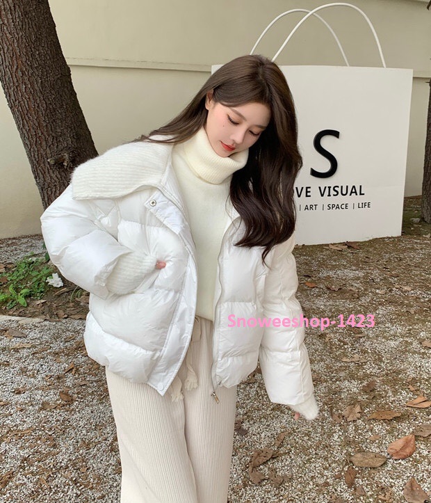All Match Down Jacket เสื้อขนเป็ดตัวสั้นแต่งปกและชายแขนไหมพรมขนฟูสไตล์ใหม่เหมาะกับทุกลุคทุกฤดูใส่กันหนาว กันลม กันน้ำ มาพร้อม 5 เฉดสี