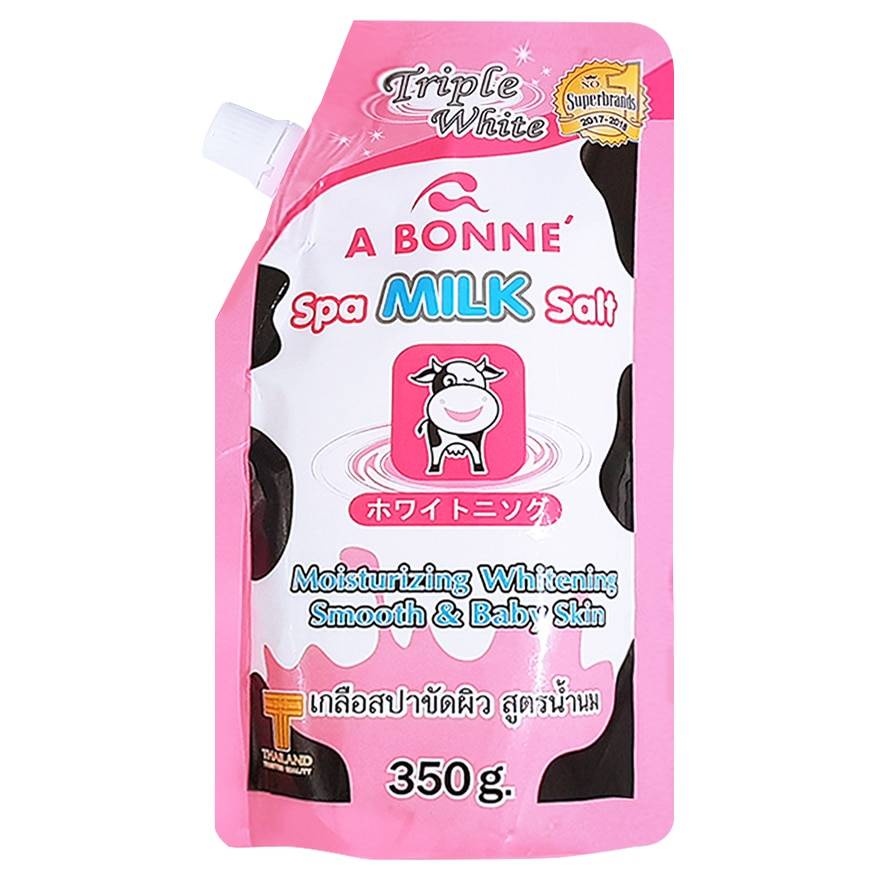 (1ซอง) A BONNE เอ บอนเน่ เกลือสปาขัดผิว (นม,วิตามินซี,โยเกิร์ต) 350g.