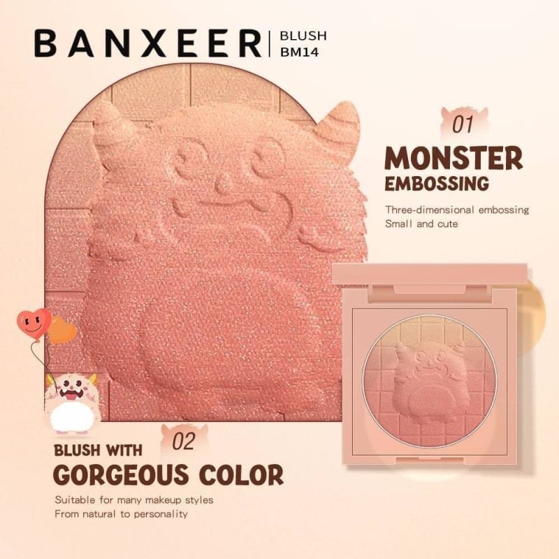 BANXEER POWDER MISS SWEETHEART BLUSH #BM14 แบนเซียร์ มอนส์เตอร์ บลัช ปัดแก้ม บลัชออน By Nee Cara