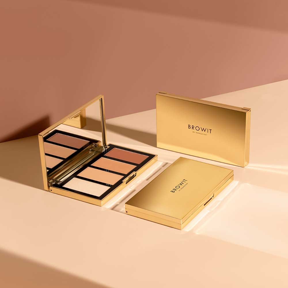 ❤ Browit By Nongchat Highlight and Contour Pro Palette (3.5gX4ช่อง) บราวอิท น้องฉัตร ไฮไลท์และคอนทัวร์ ไว้ในตลับเดียว