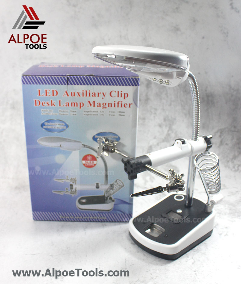 แว่นขยายตั้งโต๊ะ พร้อมตัวจับ รุ่น MG16090C