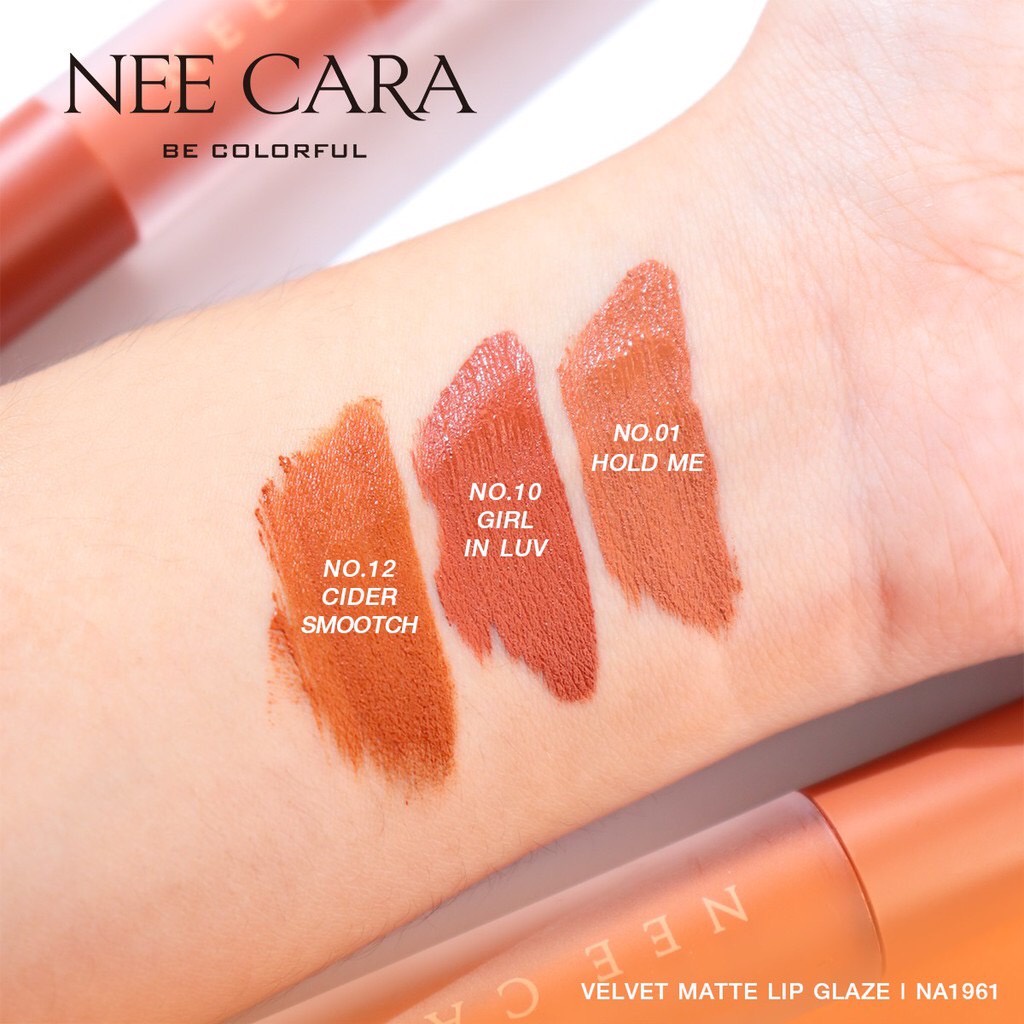 NEE CARA Velvet Matte Lip Glaze NA1961 เวลเวท แมท ลิป เกรซ 4กรัม
