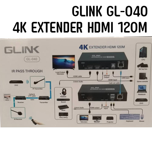 GL-040 HDMI KVM Extender 4K CAT5e/6e120m +USB DA-GO-HM-GL040