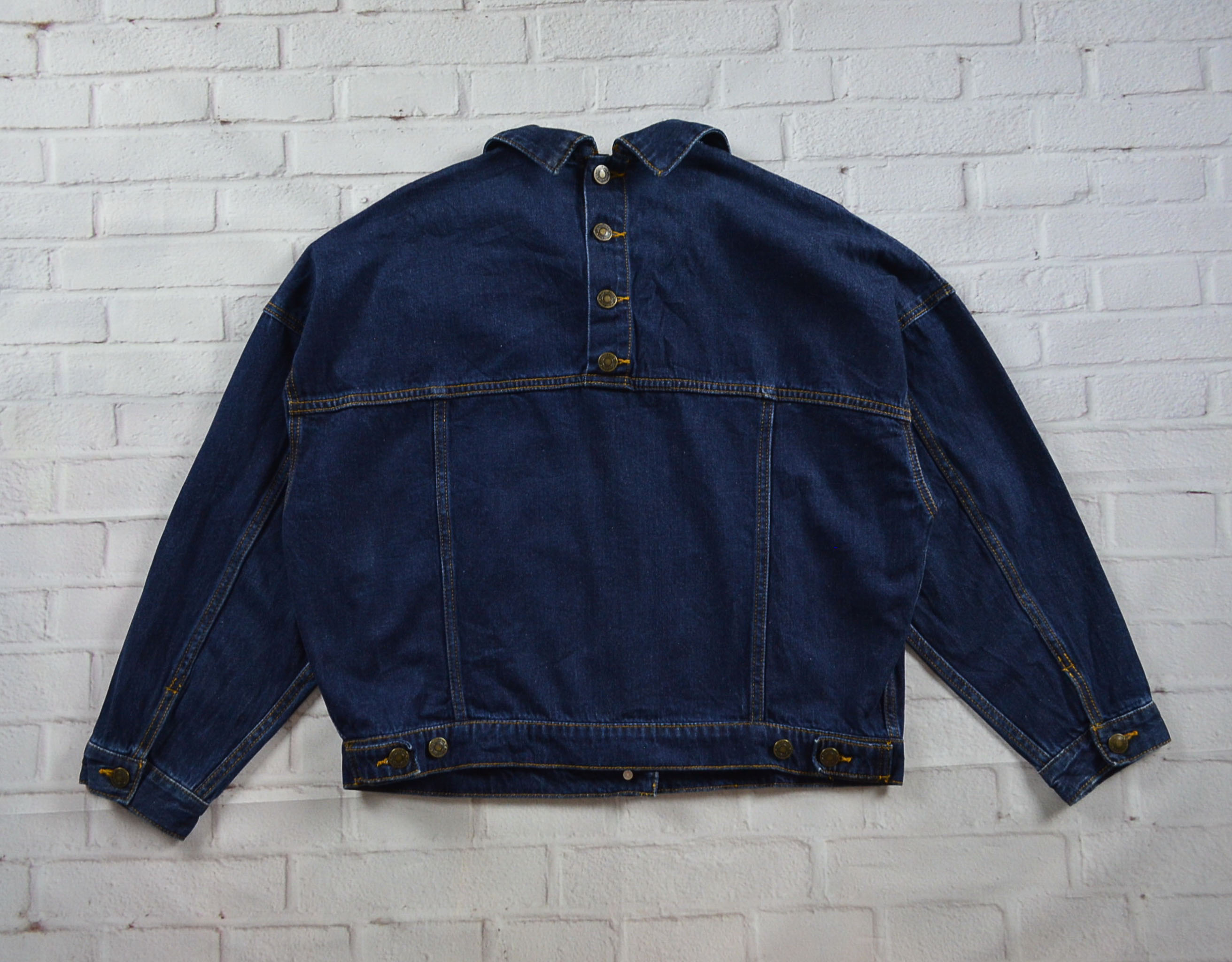 JEANS อกจริง46' (XL) เสื้อแจ็คเก็ตยีนส์ เสื้อยีนส์แขนยาวหญิงชาย สีเข้ม ผ้านุ่มใส่สบายทรงสวย