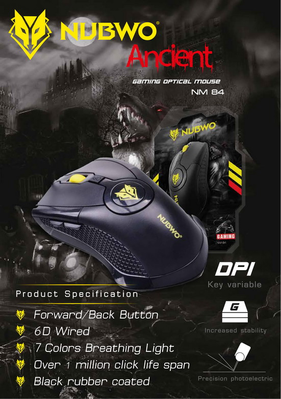 NM-084 NUBWO Optical USB Mouse Gaming MO-NW-OU-084XX