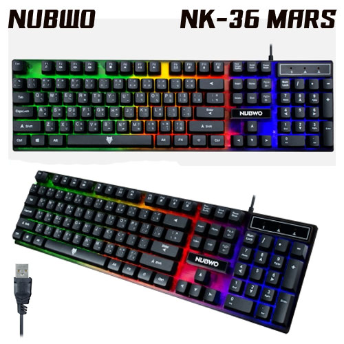 NK-36 MARS NUBWO GAMING KEYBOARD USB LDE RAINBOW KB-UB-NW-NK36B