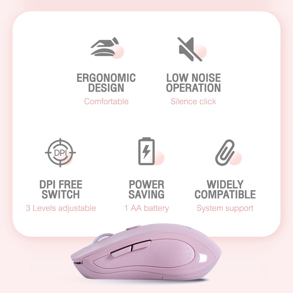 OKER M825 WIRELESS MOUSE 1600DPI เม้าท์ไร้สาย ไฟ7สี SKU-02959