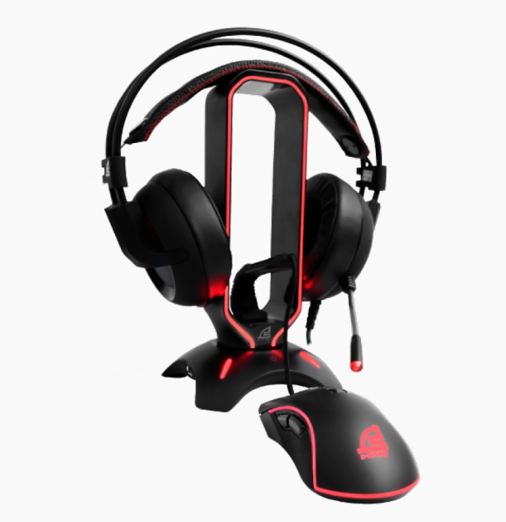 SIGNO Signo E-Sport BG-703 Invagus ขาตั้งหูฟัง + USB HUB + บันจี้เมาส์ BG703 MO-SI-BG-703BK