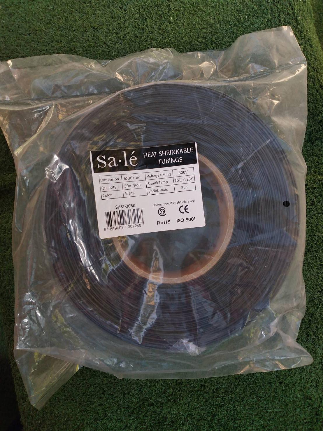Sale : Heat Shrink Tube 30.0 mm Black (50meter/roll)