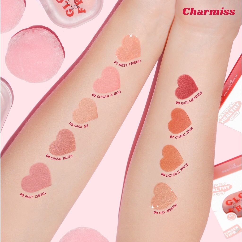 Charmiss Glowfriend Natural Blush On บลัชออนแก้ม 4กรัม ปัดแก้ม แก้มโกลว์โมจิ มีมิติ สไตล์เกาหลี