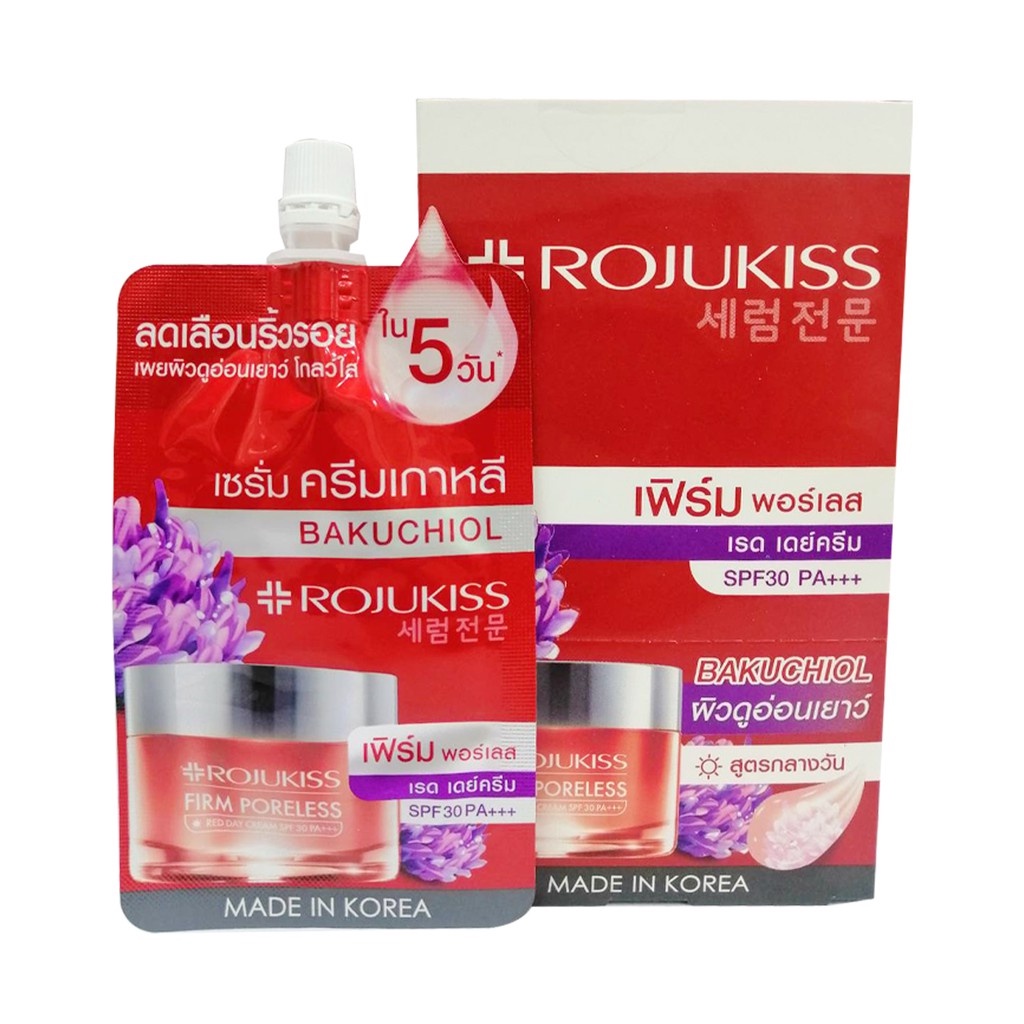 (ยกกล่อง 6 ซอง) Rojukiss Firm Poreless Red โรจูคิส เฟิร์ม พอร์เลส เรด