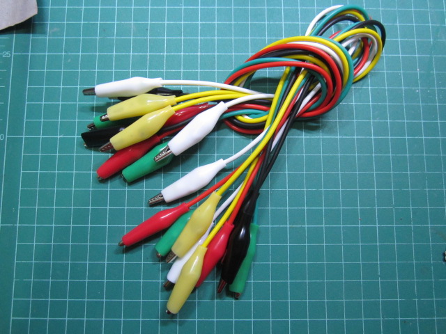 สายจระเข้หัวคู่หัวสาย DIY สายทดสอบ / สายซ่อมแซมยาวรวม 50 ซม. แดง/ดำ/เหลือง/เขียว/ขาว 5สีรวม 10เส้น/1ชุด