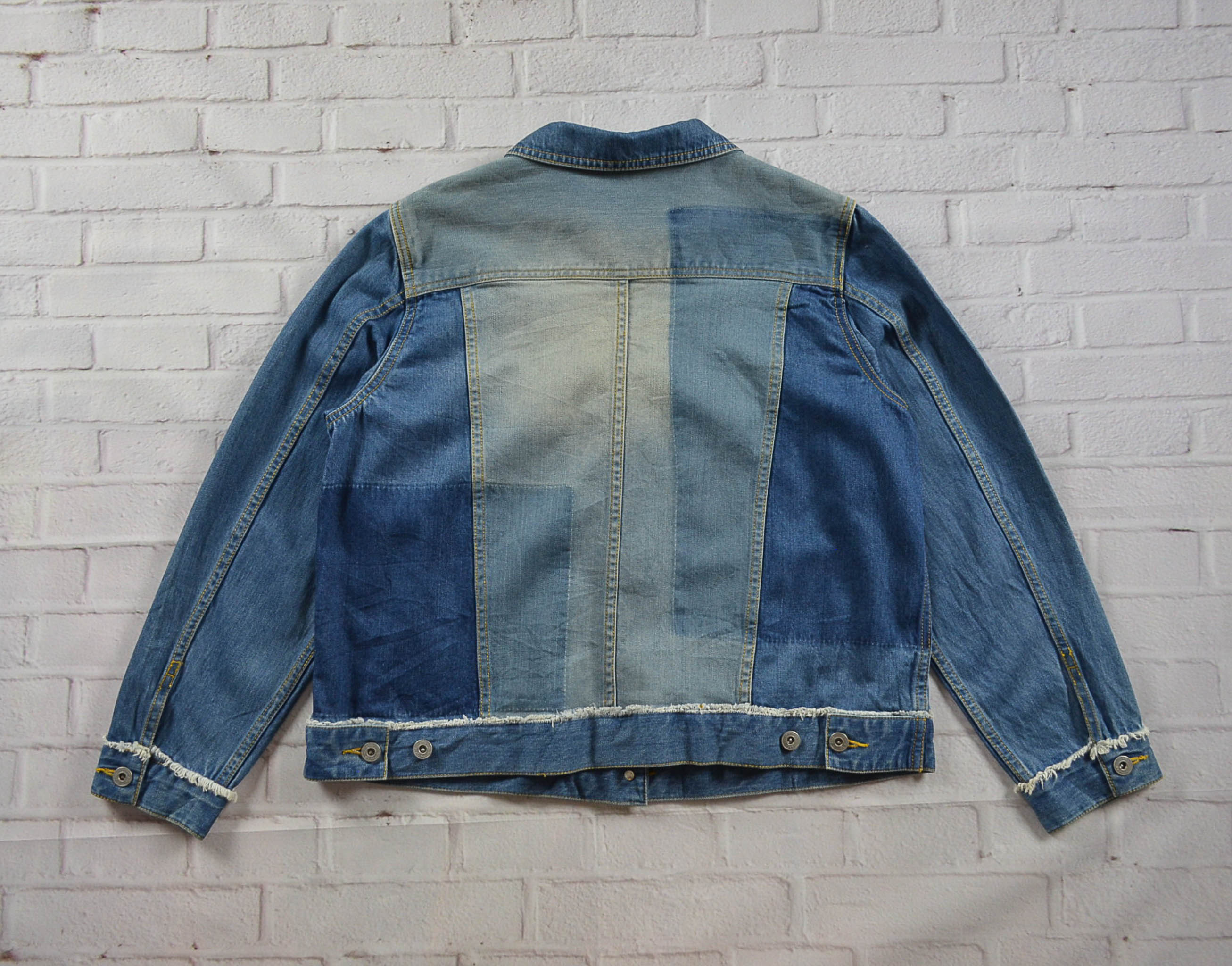 AS KNOW AS DE BASE อกจริง42' (XL) เสื้อแจ็คเก็ตยีนส์ เสื้อยีนส์แขนยาวหญิงชาย ผ้านุ่มใส่สบายสภาพสวย