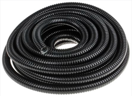 TEEFLEX : ท่ออ่อนกันน้ำสีดำตัวหนอน 1.1/2" 25m./ขด(กล่อง)