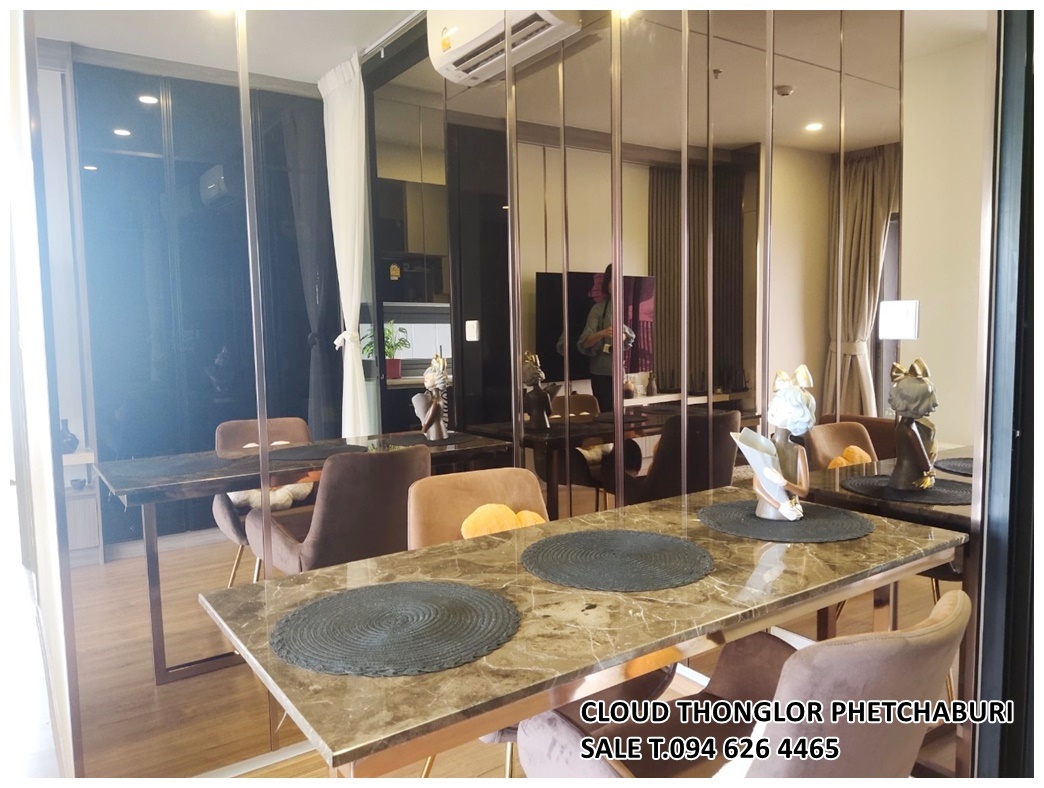 SALE CLOUD THONGLOR PHETCHABURI Cloud ทองหล่อ-เพชรบุรี 2 bed 53.68 ตร.ม. Built-in furniture ชั้น 17