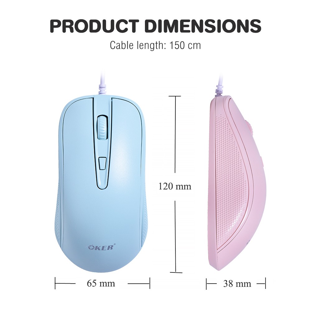 M218 OKER MOUSE USB LED 2400DPI MO-OK-OU-218BK