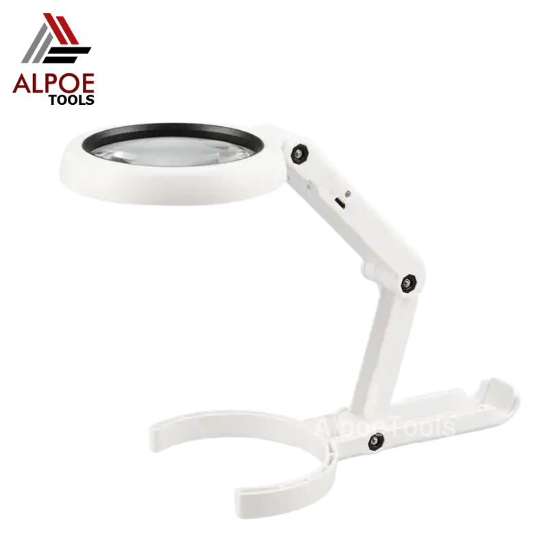 แว่นขยายตั้งโต๊ะ พับได้ มีไฟรอบ ชาร์จได้ รุ่น FS37RC / FS75RC