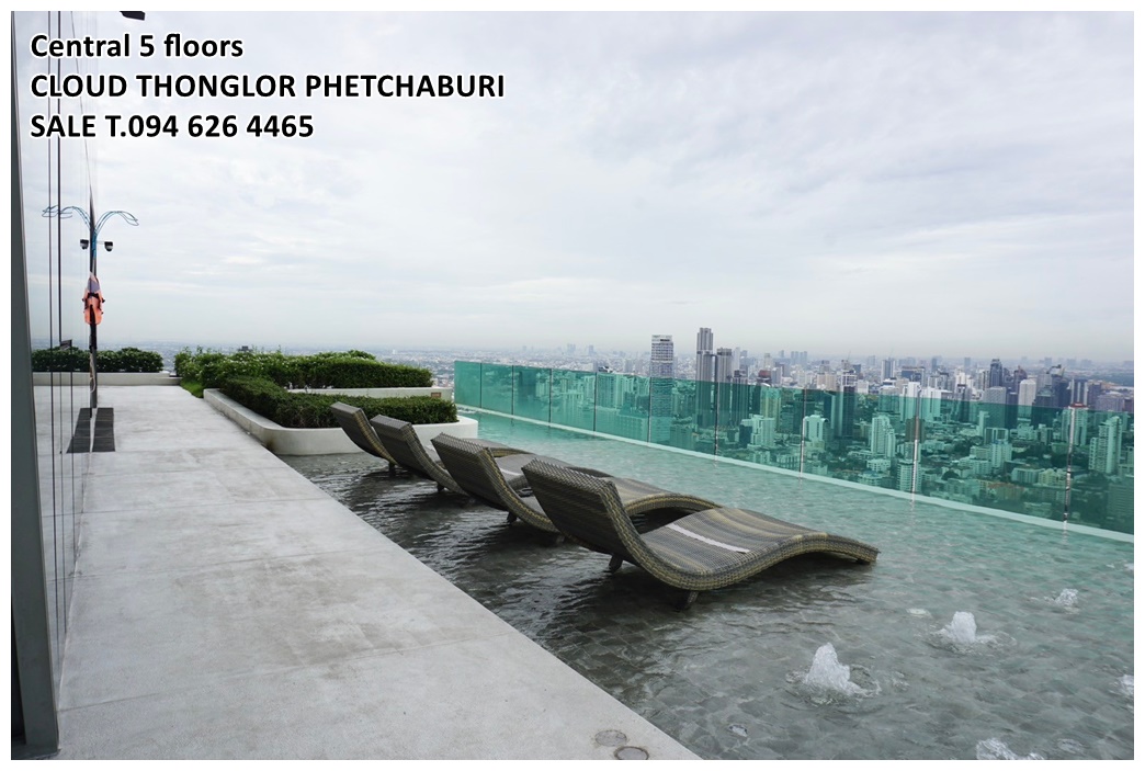 SALE CLOUD THONGLOR PHETCHABURI Cloud ทองหล่อ-เพชรบุรี 2 bed 53.68 ตร.ม. Built-in furniture ชั้น 17