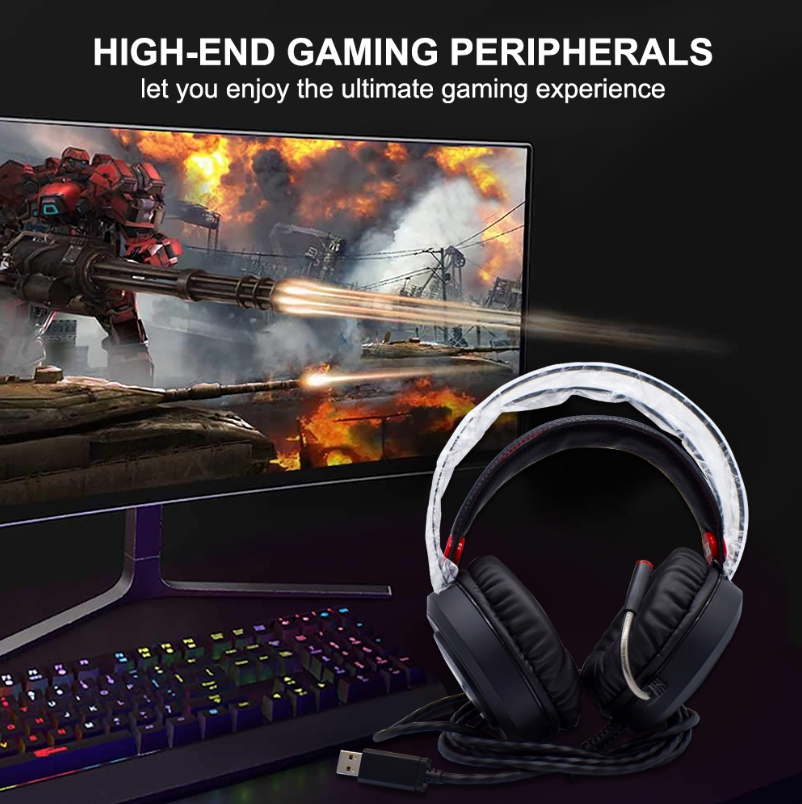 OKER M2 MAMBA (7.1) OKER HEADPHONE+MIC USB HP-HM-OK-UM2BK