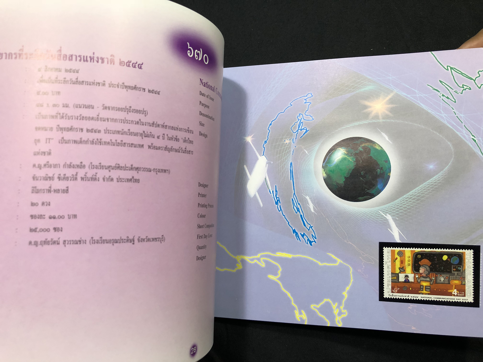 สมุดตราไปรษณียากรไทยประจำปี 2544