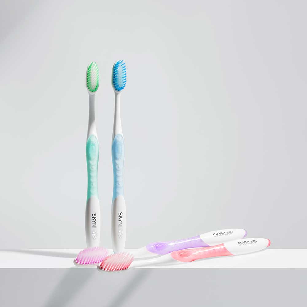 SKYNLAB แปรงสีฟันแพ็ค 4ชิ้น Premium Slim Soft Toothbrush