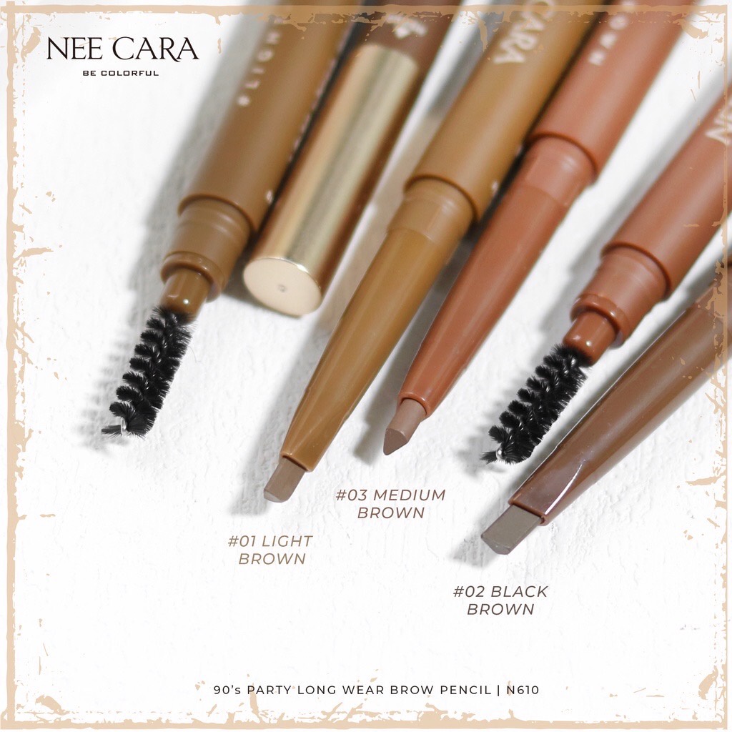 Nee cara Long-Wear Brow Pencil N610 นีคาร่า ดินสอเขียนคิ้ว 1.2กรัม